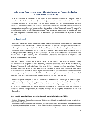 Addressing Food Security  Climate Change for Poverty Reduction-Southviews