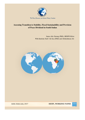 Assessing Transitiont -Stability Fiscal Sustainability and Provision of Peace Dividend inSouth Sudan