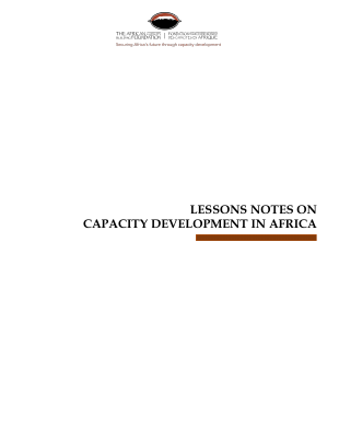 Compendium on Lessons Notes on CD in Africa