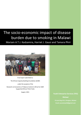 FINAL Disease burden of smoking YES Malawi Sept 2021