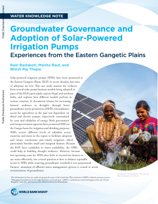 Groundwater and solar