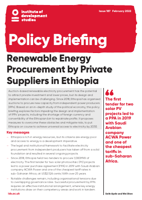 IDS Policy Briefing 187 energy in ethiopia