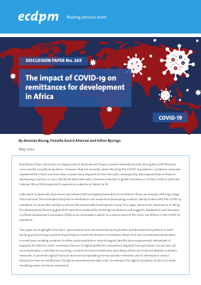Impact COVID 19 remittances development Africa ECDPM