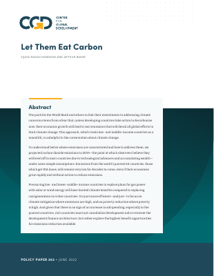 Let Them Eat Carbon