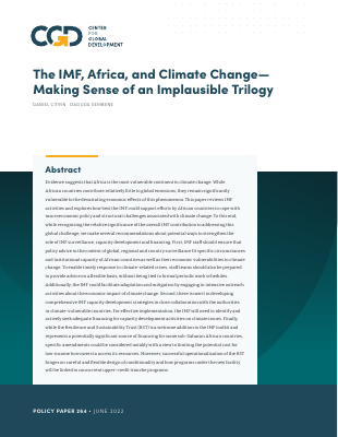 The IMF  Africa  and Climate Change