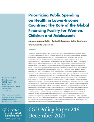 prioritizing public spending health lower income countries role global financing
