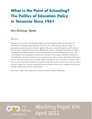 what-point-schooling-politics-education-policy-tanzania-1961
