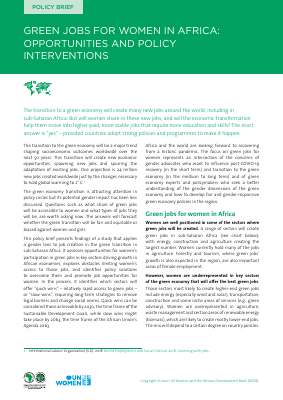 women green jobs